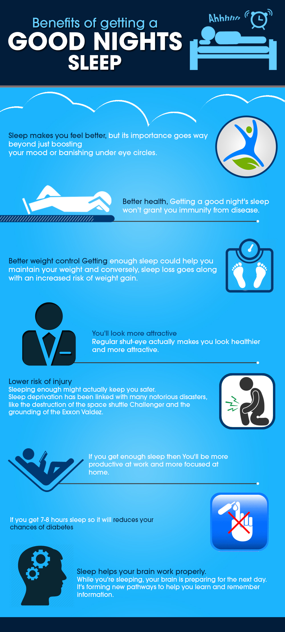 8 Benefits Of A Good Nights Sleep An Infographic 